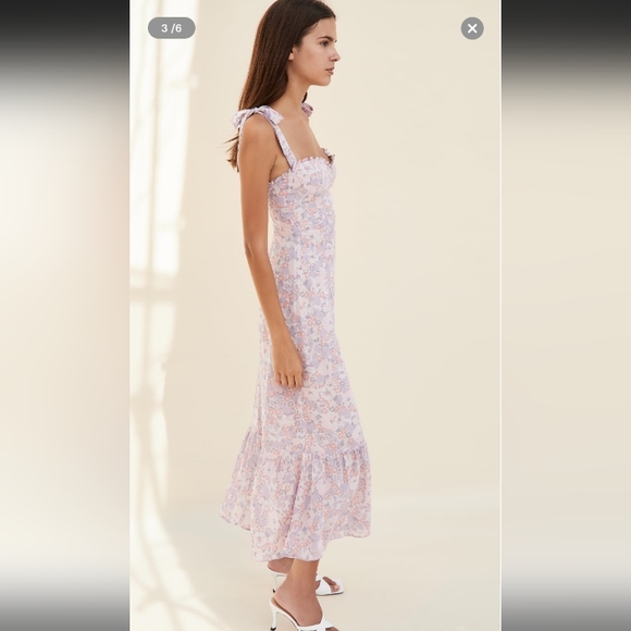 Perfect feminine Reformation Nikita Dress in Irene size 0 - Picture 7 of 15